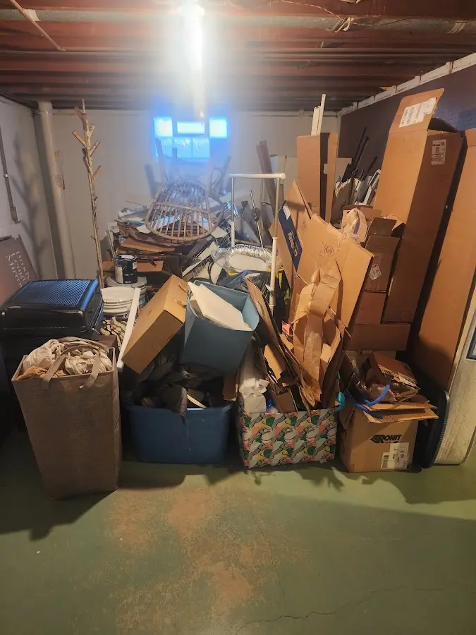 Roll-off dumpster container at job site for Roll Off Dumpster Rental in Stillwater